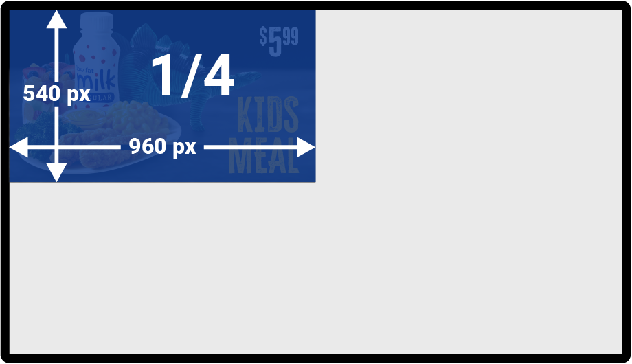 One-Quarter screen: Corner