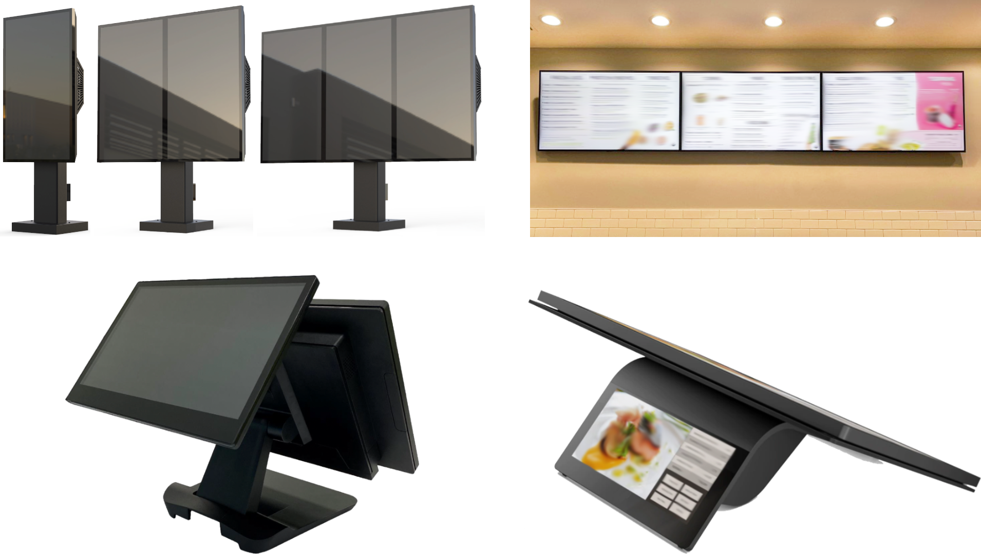 Examples digital content displays: